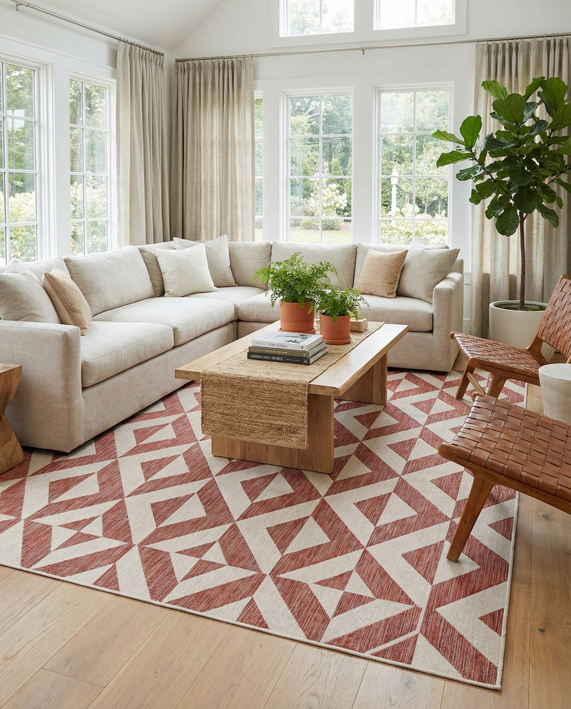 Urban Oasis Rugs Collection Area Rug -  Highrise (Rust Red) Rectangle Rust Red  lifestyle 10