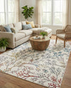 Meadow Breeze Collection Area Rug -  Sunbeam Rectangle Ivory  lifestyle 6