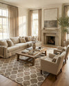 Lattice Gardens Collection Area Rug -  Bloomfield (Light Brown) Rectangle Light Brown  lifestyle 10
