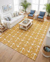 Seaside Haven Rugs Collection Area Rug - Sapphire (Yellow) Rectangle Yellow  lifestyle 27