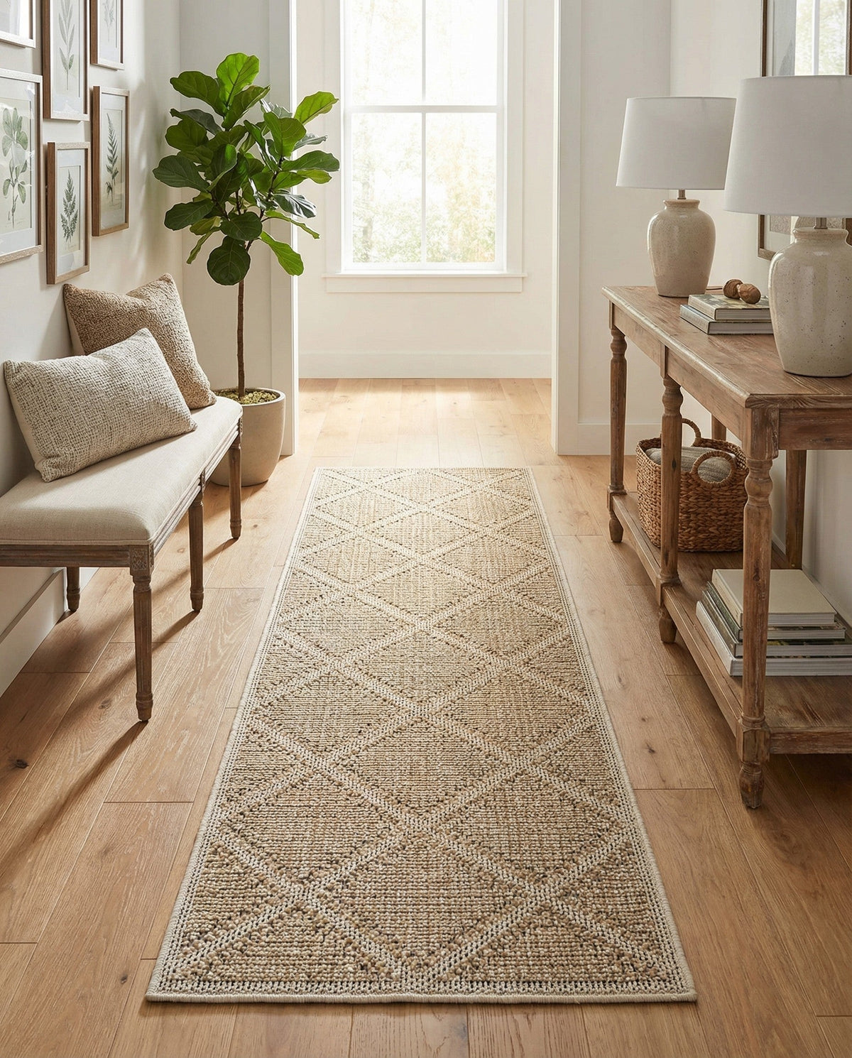 Savannah Pergola Collection Area Rug -  Eden Runner Khaki  lifestyle 135