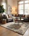 Cozy Haven Shag Collection Area Rug -  Tranquility (Pink) Square Pink  lifestyle 25