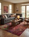 Autumnal Tapestry Collection Area Rug -  Chromaticville Rectangle Multi  lifestyle 3