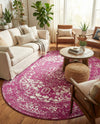 Georgetown Rugs Collection Area Rug - Dupont (Purple) Oval Purple  lifestyle 61