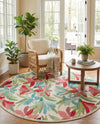 Outdoor Marrakesh Collection Area Rug -  Midelt Round Multi  lifestyle 49