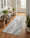 Seaside Blooms Collection Area Rug -  Evergreen (Charcoal Ivory) Runner Charcoal Ivory  lifestyle 21