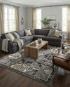 Horizon Collection Area Rug - Dawn Rectangle Gray  lifestyle 28