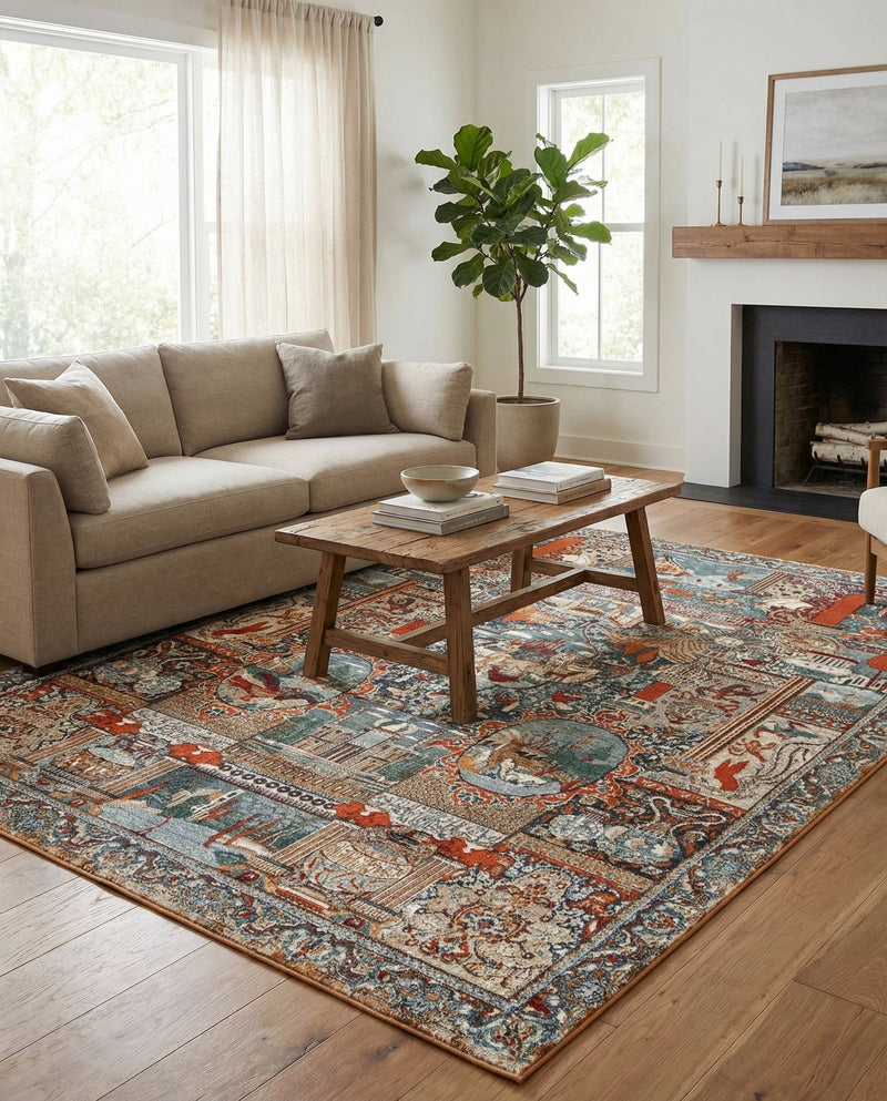 Patio Heritage Collection Area Rug -  Oasis Rectangle Multi  lifestyle 24