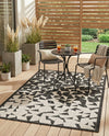 Urban Terrace Collection Area Rug -  Mercer Rectangle Black and White  lifestyle 9
