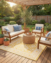 Tribal Terrace Treasures Collection Area Rug -  Incan Isle (Yellow) Rectangle Yellow  lifestyle 17