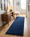 Plush Oasis Collection Area Rug - Serenity (Sapphire Blue) Runner Sapphire Blue  lifestyle 54