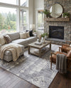 Cascade Range Collection Area Rug - Hood (Gray) Rectangle Gray  lifestyle 20