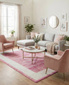 Metro Heights Collection Area Rug -  Park Rectangle Pink  lifestyle 24