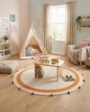 Playful Threads Jute Collection Area Rug - Tanglewood Round White  lifestyle 61