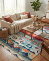 Colorburst Oasis Collection Area Rug -  Lagoon Rectangle Multi  lifestyle 26