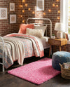Plush Oasis Collection Area Rug - Serenity (Taffy Pink) Rectangle Taffy Pink  lifestyle 9