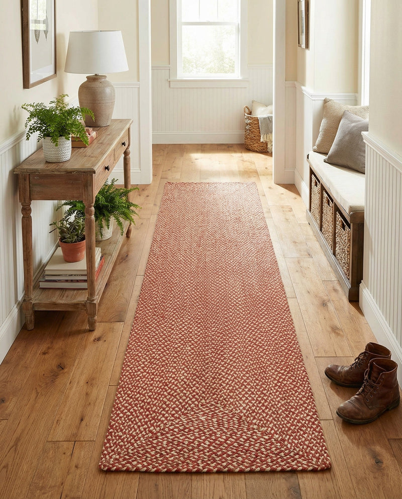 Highland Woven Jute Collection Area Rug - Glenmore (Rust Red) Runner Rust Red  lifestyle 36