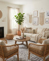 Marrakech Lattice Collection Area Rug - Medina (Light Gray) Rectangle Light Gray  lifestyle 18
