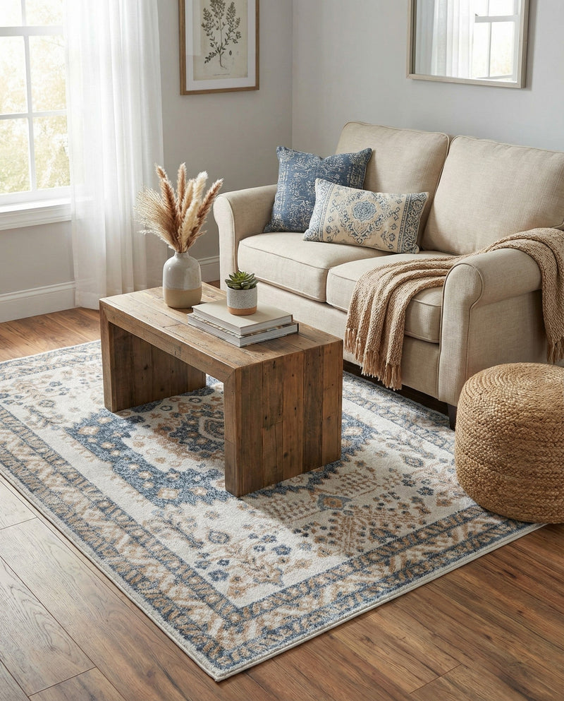Cambridge Classics Collection Area Rug -  Pembroke (Cream) Rectangle Cream  lifestyle 3