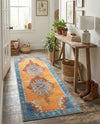 Heritage Elegance Collection Area Rug -  Winterthur (Orange) Runner Orange  lifestyle 60