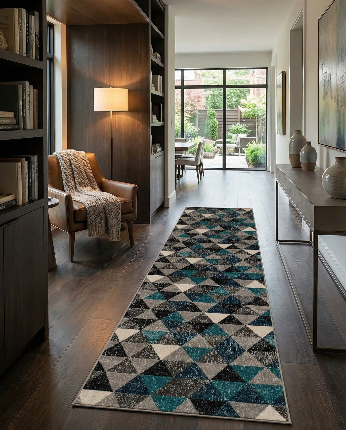 Seville Elegance Collection Area Rug -  Malaga Runner Gray  lifestyle 83