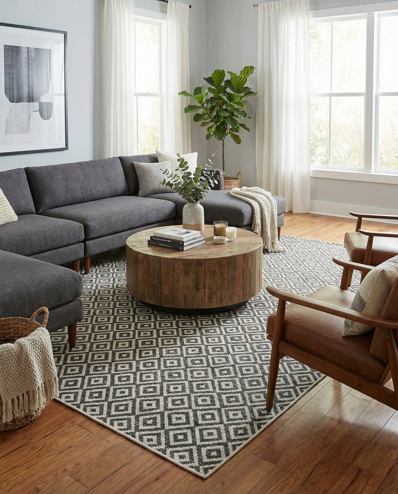Urban Oasis Rugs Collection Area Rug -  Rooftop (Charcoal Gray) Rectangle Charcoal Gray  lifestyle 31