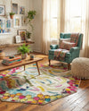 Colorburst Oasis Collection Area Rug -  Calypso Octagon Multi  lifestyle 40