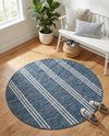 Urban Oasis Rugs Collection Area Rug -  District (Blue) Round Blue  lifestyle 56