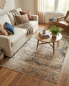 Coastal Manor Collection Area Rug -  Oceanfront Rectangle Blue Beige  lifestyle 10