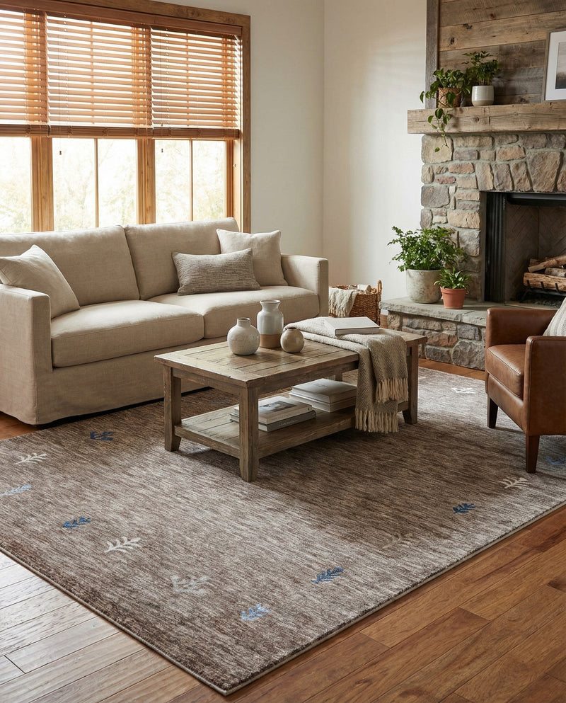 Zagros Shades Collection Area Rug -  Yasuj Rectangle Gray Brown  lifestyle 16