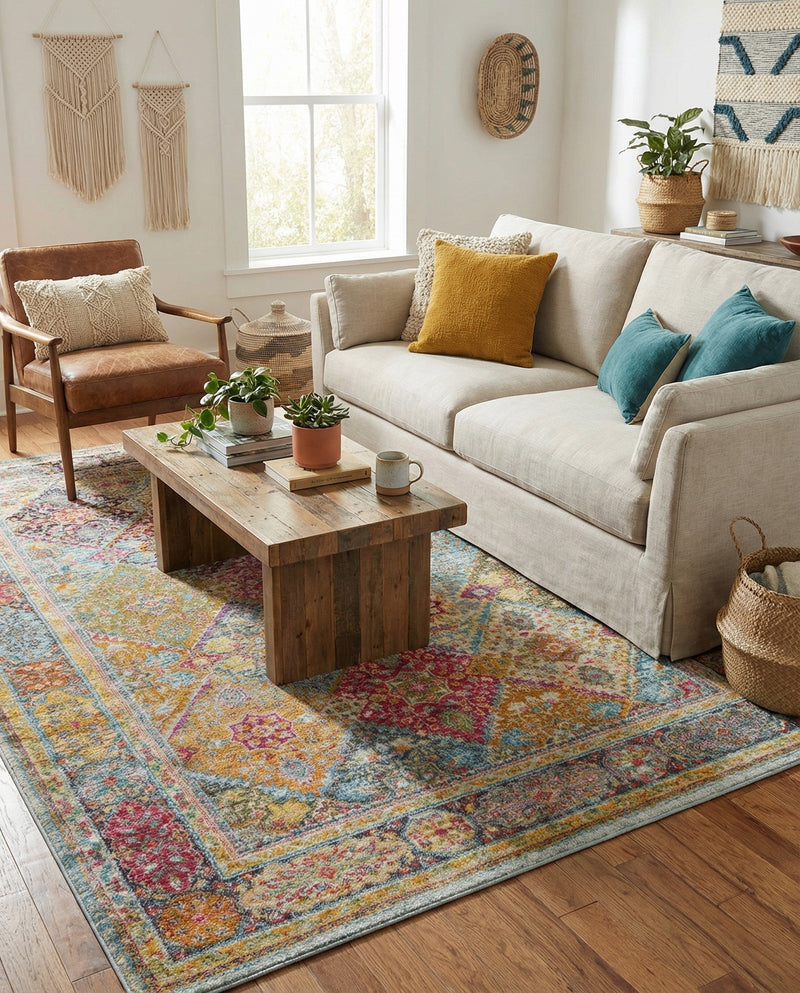 Caribbean Breeze Collection Area Rug -  Grenada Rectangle Multi  lifestyle 16