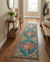 Brighton Terrace Collection Area Rug - Hove (Blue) Runner Blue  lifestyle 47