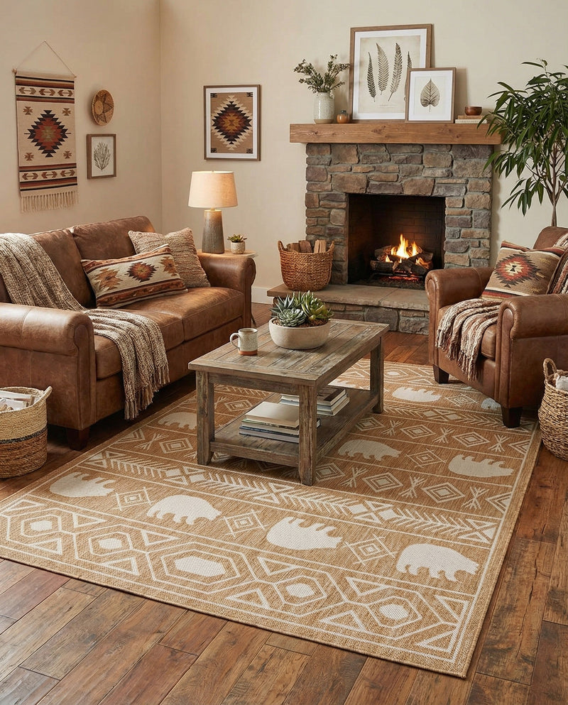 Mesa Oasis Rugs Collection Area Rug - Sundown Rectangle Taupe  lifestyle 11