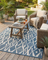 Coastal Terrace Collection Area Rug -  Tidepool Rectangle Blue  lifestyle 3