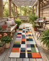 Outdoor Marrakesh Collection Area Rug -  Tangier Runner Multi  lifestyle 44