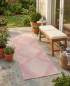 Urban Terrace Collection Area Rug -  Chelsea (Pink) Runner Pink  lifestyle 26