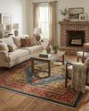 Persian Elegance Collection Area Rug -  Golestan Rectangle Navy Blue  lifestyle 23