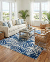 Meadow Breeze Collection Area Rug -  Bluebell Rectangle Navy Blue  lifestyle 27