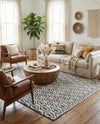 Osian Looms Collection Area Rug - Colaba Rectangle Black and White  lifestyle 11