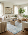 Rustic Charm Revival Collection Area Rug - Farmstead Rectangle Light Blue  lifestyle 15