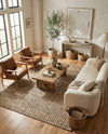Plaid Savannah Collection Area Rug - Charleston Rectangle Black and Natural  lifestyle 3