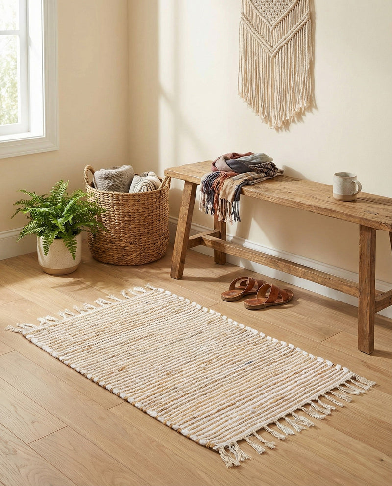 Osian Looms Collection Area Rug - Capri Rectangle Natural  lifestyle 32