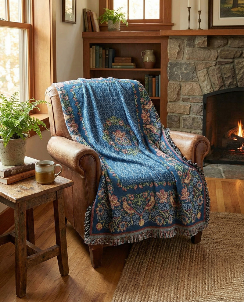 Fleece Haven Collection Area Rug -  Unionville Rectangle Blue  lifestyle 3