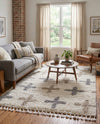 Cozy Cove Shag Collection Area Rug -  Driftwood Rectangle Ivory  lifestyle 14