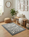 Savannah Sojourn Collection Area Rug -  Kalahari Rectangle Gray and Ivory  lifestyle 9