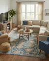 Seville Stripes Collection Area Rug -  Cordoba (Blue) Rectangle Blue  lifestyle 7
