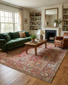 Bazaar Chic Collection Area Rug -  Khouribga Rectangle Rust Red  lifestyle 19