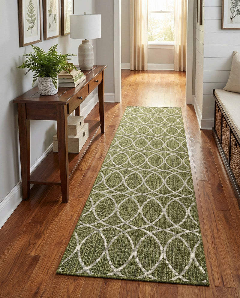 Savannah Pergola Collection Area Rug -  Pavilion (Green) Runner Green  lifestyle 31