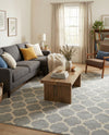 Lattice Gardens Collection Area Rug -  Bloomfield (Light Gray) Rectangle Light Gray  lifestyle 8