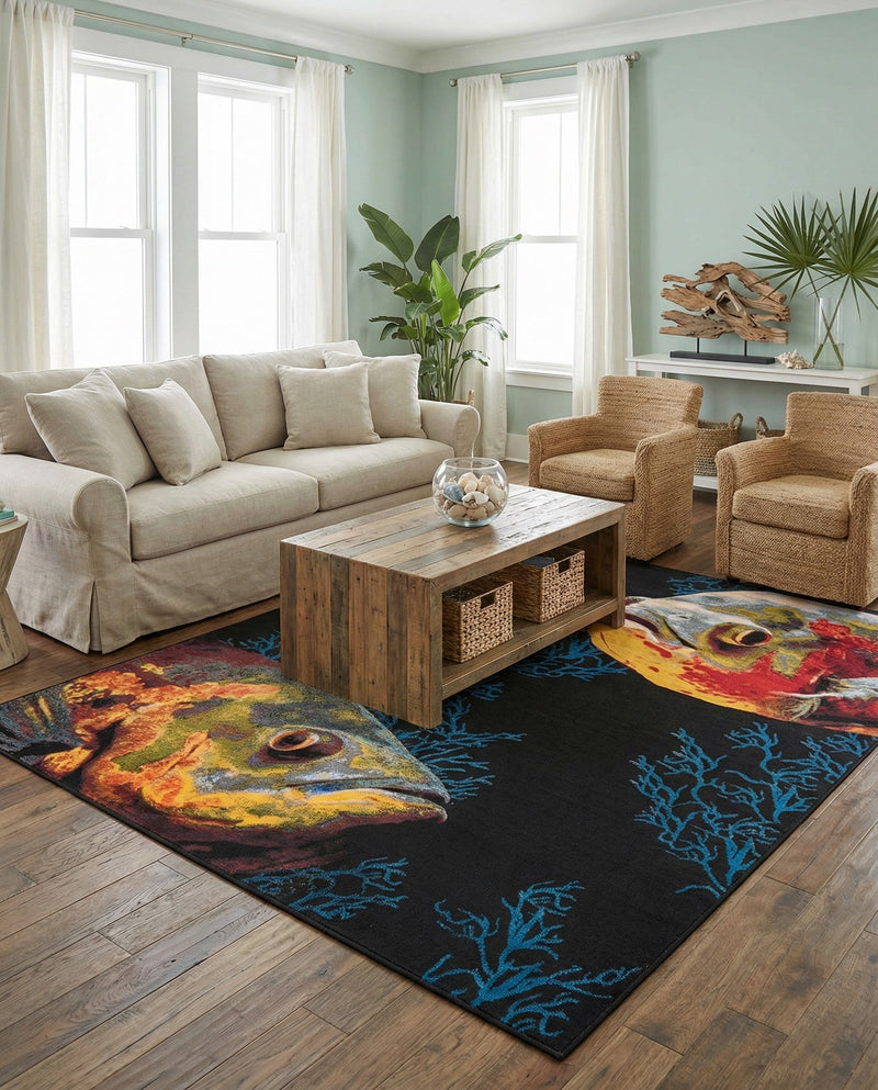 Seaside Haven Rugs Collection Area Rug -  Harbor Rectangle Multi  lifestyle 4